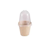 jardinière Terrarium Tasse de semis de pépinière jetable Plateau de semis avec Couvercle Bol de Culture de Germination de Germination Plante Plantes aériennes(10PCS-6cm Round)