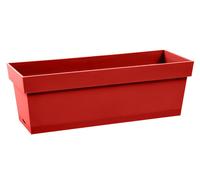 Jardinière Toscane + Plateau Clipsé 50 X 18 X 16,7 Cm - Rouge Rubis Rouge