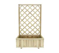 Jardinière treillis bois 140x75cm