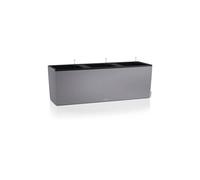 Jardiniere Trio Stone 30 - kit complet, gris pierre - Avec réserve d'eau - Plastique - Rectangulaire