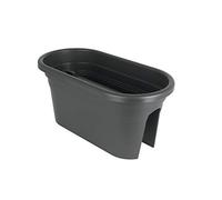 ARTEVASI Jardiniere pour balcon Venezia - 30 x 60 x H 27 cm - 18 L - Gris anthracite