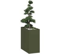 Jardinière vert olive 40x80x80 cm acier