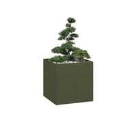 Jardinière vert olive 80x80x80 cm acier