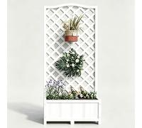 Jardinière Verticale en Treillis for Plantes, Support À Grains de Bois en Relief de Longue Durée, Matière Première Flexible et Pliable,Conception À Bords Lisses