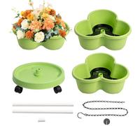 Jardinière Verticale,Potager à Légumes - Structure à Multiples Niveaux avec Roues Amovibles pour Fleurs Légumes Fraises Jardin Intérieur Cuisine Balcon Terrasse