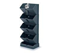 Jardinière verticale Prosperplast Mini Cascade en plastique de couleur anthracite 19,5 (L) x 11,4 (l) x 47,5 (H) cm avec ciseaux de jardinage