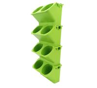 Jardinière verticale robuste en polypropylène à suspendre pour intérieur/extérieur, parfaite pour cultiver des fleurs et des légumes (vert clair)