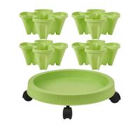 Jardinière verticale - Tour de jardinière | Empilable | Tour de jardin empilable | Pots de fleurs verticaux avec amovible | Plateau pour intérieur et extérieur, outils de jardinage