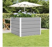 Jardinière - VIDAXL - 100 x 100 x 75 cm - Acier - Gris clair - Carré