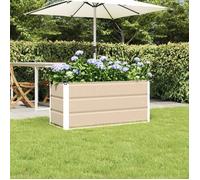 Jardinière - VIDAXL - 100 x 40 x 45 cm - Acier - Ivoire - Intérieur/extérieur