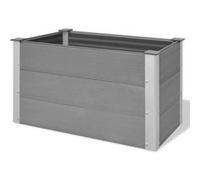 Vidaxl Lit Surélevé De Jardin Wpc 100 X 50 X 54 Cm Gris Gris