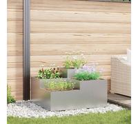 Jardinière Vidaxl 100x100x48 Cm En Acier Galvanisé