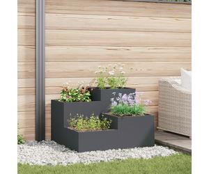 Jardinière Vidaxl 100x100x60 Cm En Acier Anthracite