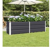 Jardinière - VIDAXL - 160 x 40 x 45 cm - Anthracite - Acier & plastique - Intérieur/extérieur résistant