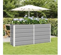Jardinière - VIDAXL - 160 x 40 x 75 cm - Gris clair - Acier & plastiques - Intérieur/extérieur