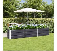 Vidaxl Jardinière Anthracite 240 X 40 X 45 Cm Acier