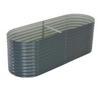 vidaXL Lit surélevé de jardin 240x80x81 cm Acier galvanisé Gris