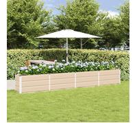 Jardinière - VIDAXL - 320 x 40 x 45 cm - Ivoire - Acier - Intérieur/extérieur