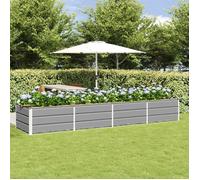 vidaXL Jardinière 320 x 80 x 45 cm Gris clair Acier – Jardin/terrasse, durable, éco-responsable