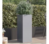 vidaXL Jardinière en acier galvanisé 32 x 27,5 x 75 cm Argentée Rectangulaire