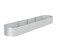 vidaXL Lit surélevé de jardin 400x80x44 cm Acier galvanisé Argenté