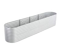 Jardinière - vidaXL - 400x80x81 cm - Acier galvanisé - Argenté - Rectangulaire