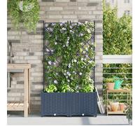 Vidaxl Jardinière Avec Treillis 2 Pcs Gris 80x40x143 Cm