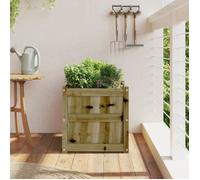 Jardinière - VIDAXL - 50x50x50 cm - Bois de pin imprégné - Carré - Percé