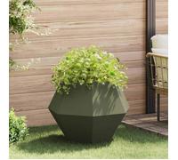 vidaXL Jardinière Vert olive 75 x 75 x 60 cm acier pour jardin et terrasse