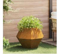 vidaXL Jardinière Rouillée 75 x 75 x 60 cm – Bac à fleurs rectangulaire solide
