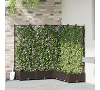 Jardinière Vidaxl Avec Treillis 5 Pcs Marron 120x120x125,5 Cm