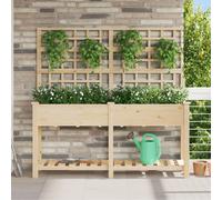 Jardinière Vidaxl Avec Treillis Et Étagère 161x43x152 Cm En Bois Massif De Sapin