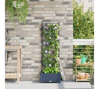 Jardinière Vidaxl Avec Treillis Gris 40x40x125,5 Cm