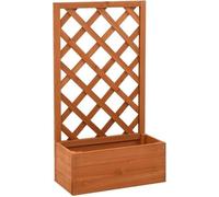 Jardinière - VIDAXL - Bois de Sapin - Rectangulaire - Orange - 50x25x90cm