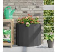 Jardinière - VIDAXL - demi-rond 60 x 30 x 50 cm - Acier - Noir - Finition métallique