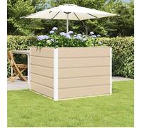 Jardinière - VIDAXL - Ivoire - Acier - 100 x 100 x 75 cm - Résistante aux intempéries