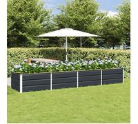 Jardinière - VIDAXL - Jardinière Anthracite 320 x 80 x 45 cm - Acier & plastique - Résistante intempéries - Intérieur/extérieur