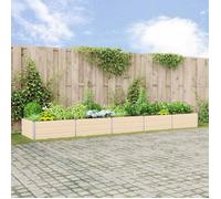 vidaXL Jardinière Ivoire 195 x 100 x 45 cm Acier galvanisé