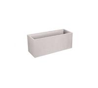 EDA Jardinière VOLCANIA Beige calcaire double paroi – zone de rétention d'eau 99,5×39,5×43,5 cm 98L