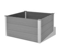 vidaXL Jardinière WPC 100×100×54 cm Gris en composite bois-plastique Carré
