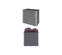 Jardinière - WPC - 100 x 50 x 91 cm - Gris - Composite bois-plastique - Rectangulaire