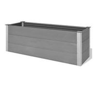 Jardinière - WPC - 150 x 50 x 54 cm - Gris - Composite bois-plastique - Rectangulaire Gris G