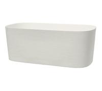 Jardinière XL à réserve d'eau - GARDEN ID Respect - Blanc 80 x 38 cm - 100% déchets ménagers - 100% recyclable - Surface structurée.