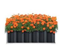 Jardinière Zevenaar carrée acier galvanisé 90 x 90 x 30 cm anthracite [en.casa] G