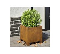 Jardinières 2 pcs 30x30x30 cm acier corten, planteur, jardinière de patio, bac à fleurs, jardinière d'extérieur, 851198
