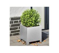 Jardinières 2 pcs 30x30x30 cm acier galvanisé, planteur, jardinière de patio, bac à fleurs, jardinière d'extérieur, 851196