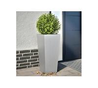 Jardinières 2 pcs 35x35x75 cm acier galvanisé