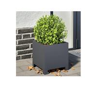 Vidaxl Jardinières 2 Pcs Anthracite 30x30x30 Cm Acier