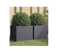 Jardinières 2 pcs anthracite 32x30x29 cm acier841540