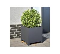 Jardinières 2 pcs anthracite 40x40x40 cm acier
